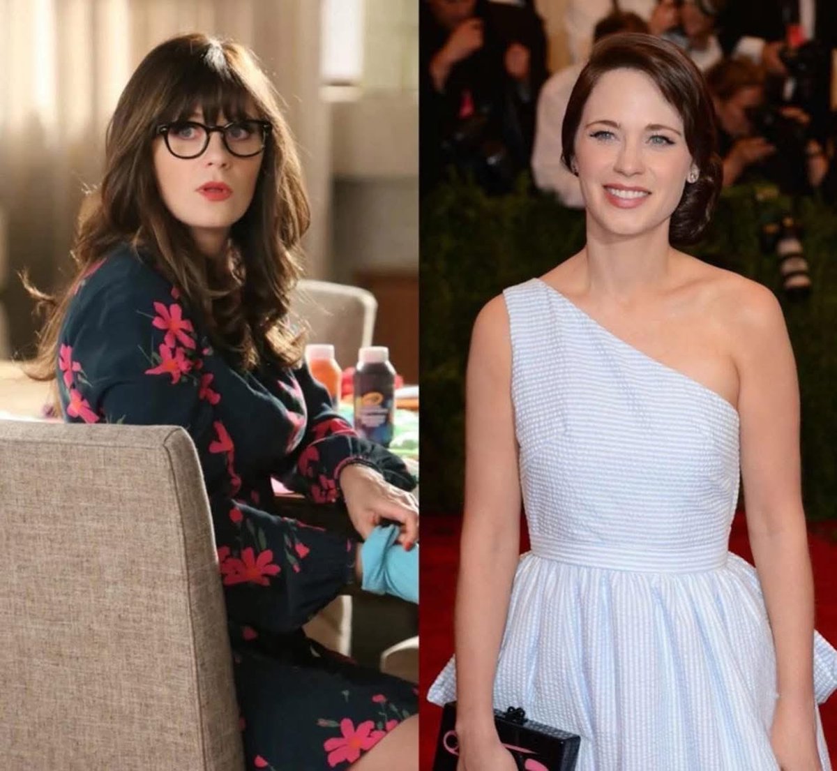 porqueTTarg's tweet photo. "Zooey Deschanel"

Por lo distinta que se ve la actriz sin su clásico flequillo y sus lentes. https://t.co/83T4xSXgG6