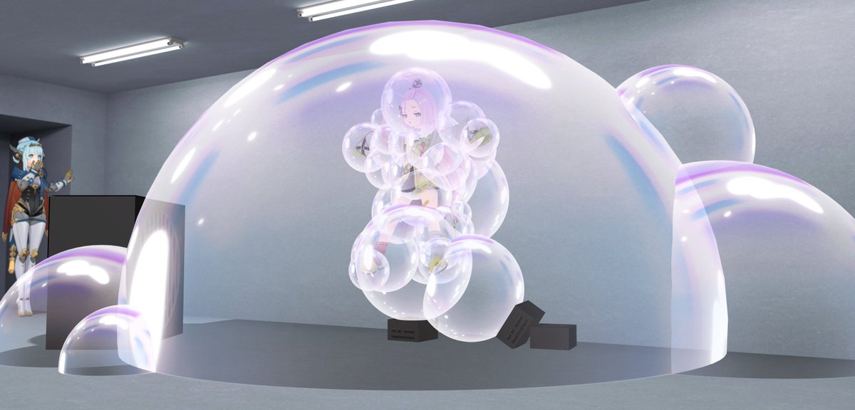 Xenokomuro's tweet photo. Faulty Bubbling~
Being the tech expert of Nod-Krai, Aino tends to find new 'creative' inventions to try out and fiddle with, and she had hit a success with the most recent one she's done.. but maybe a bit too successful~
#MMD #Bubbles #Aino #Ineffa #GenshinImpact https://t.co/fMRq5YQmFa