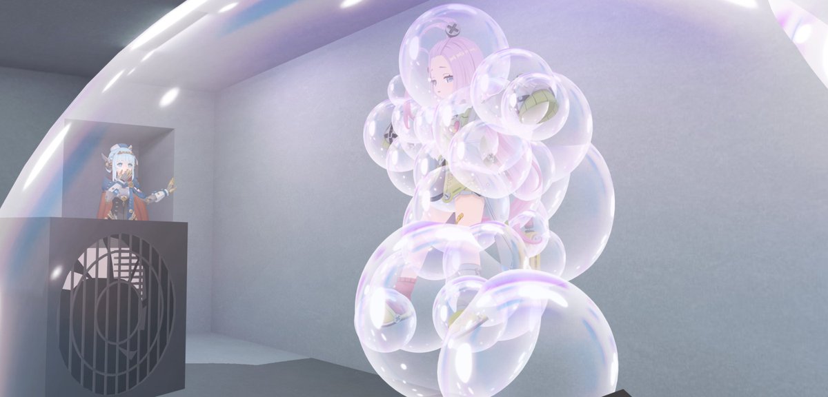 Xenokomuro's tweet photo. Faulty Bubbling~
Being the tech expert of Nod-Krai, Aino tends to find new 'creative' inventions to try out and fiddle with, and she had hit a success with the most recent one she's done.. but maybe a bit too successful~
#MMD #Bubbles #Aino #Ineffa #GenshinImpact https://t.co/fMRq5YQmFa