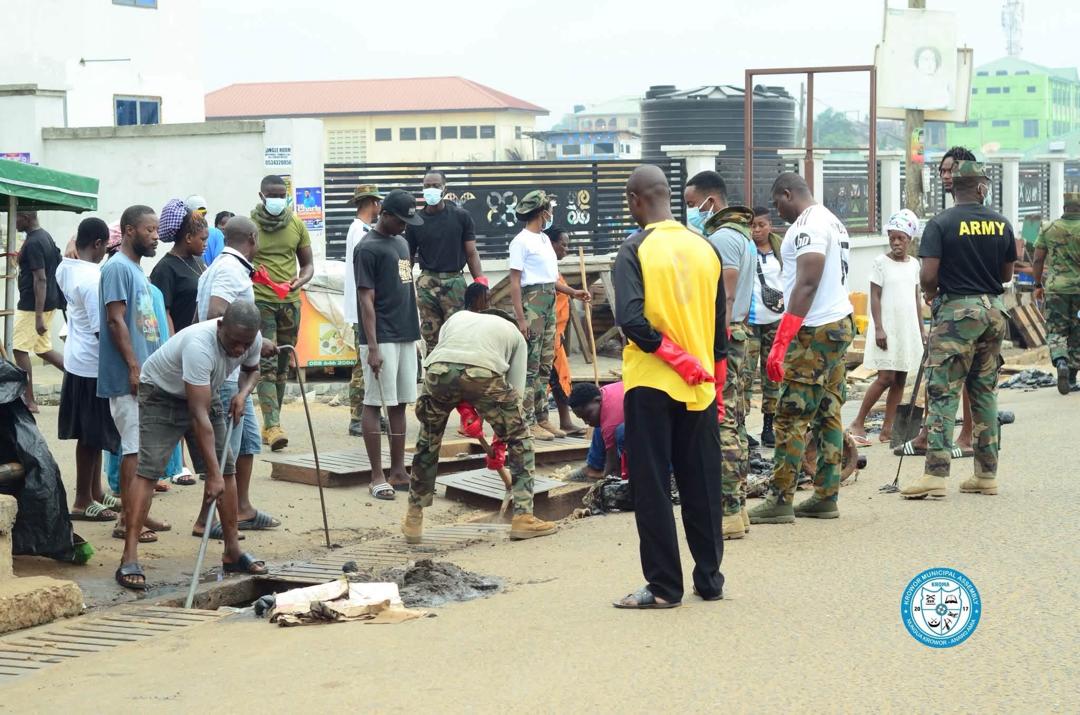 Krowormunicipal's tweet photo. Day 1: Vice President of the Republic joined Day 1 of the General National Cleaning Exercise at environs of the Nungua Market, Sookpoti Electoral on Friday 10th July, 2026. https://t.co/VQu2qBlMgB