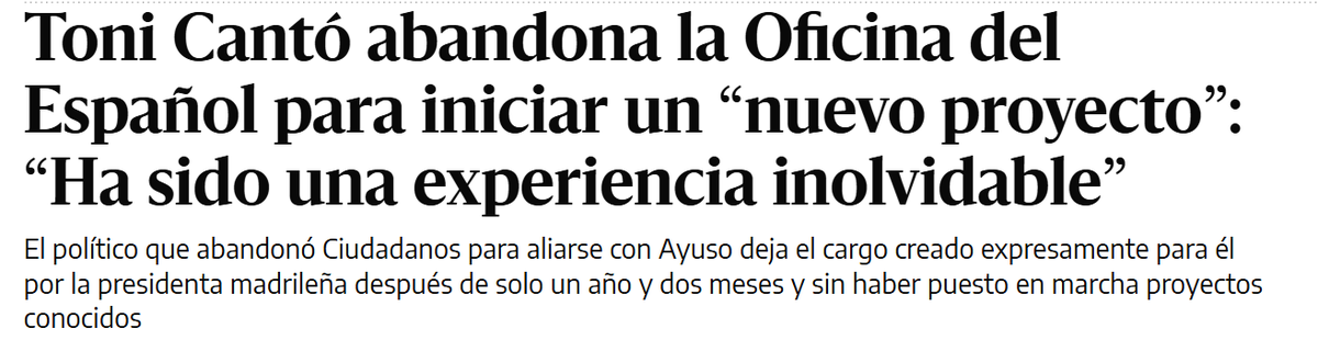 Macca15Paul's tweet photo. Que dicen los señores jueces que "se creó una plaza para David Sánchez"...Sin pruebas, claro. 

Con la "oficina del español" de Toni Cantó y la Ayuso no vieron nada raro.🤪 https://t.co/FLZLnaTkEf