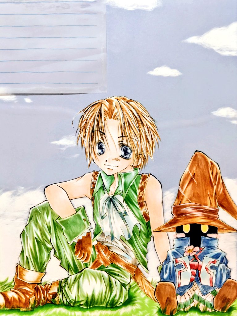 xxxoctagramxxx's tweet photo. むかーし描いたFF9の便箋用イラスト
めちゃくちゃ恥ずかしいけど、コピック使って頑張って描いてたと思う.... https://t.co/eklWHC4FCu