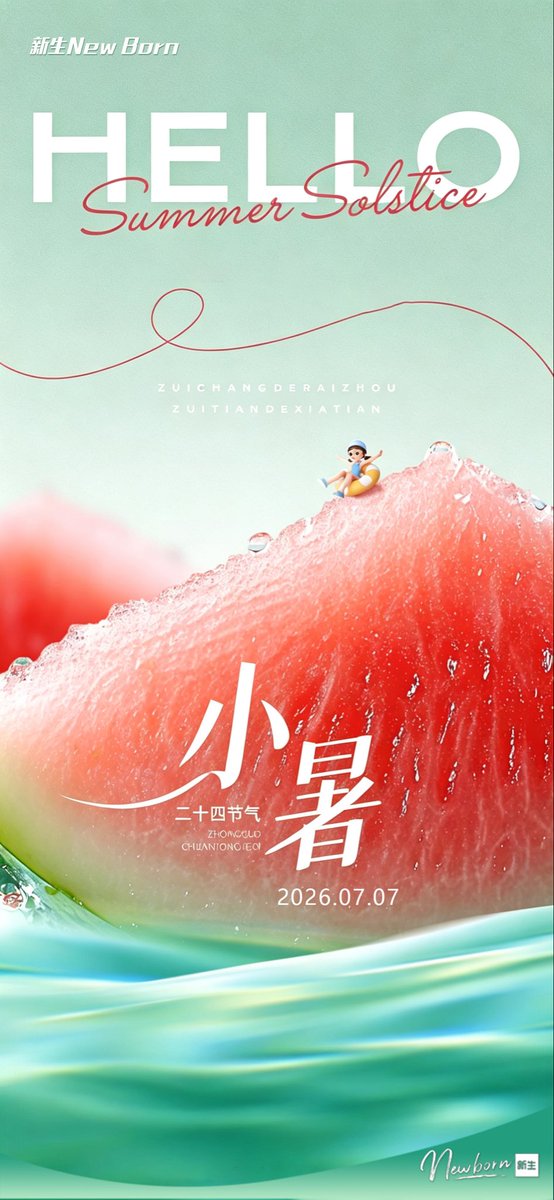 PengYu04309442's tweet photo. 小暑至，暑气渐盛🍉🍉，草木葱茏🌿☀️。万物在热烈中生长，日子也在悄悄变得明亮。愿这个夏天的每一份期待，都能慢慢靠近答案🌸！ #格鲁吉亚代孕 #格鲁吉亚试管 #同性代孕生子 #���性恋代孕 #合法代孕 #海外代孕 https://t.co/2fssNIhhL5