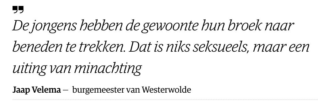 baspaternotte's tweet photo. Waarom zegt minister van Binnenlandse Zaken Pieter Heerma (CDA) niet tegen deze D66-burgemeester: "Dat is geen normaal gedrag van asielzoekers. Onopgevoede 5-jarigen trekken hun broek naar beneden." Waarom 'normeert' het 'fatsoenlijke' CDA niet? #Fatsoen https://t.co/RSJNYlAuiV https://t.co/XxW9cLgDa5