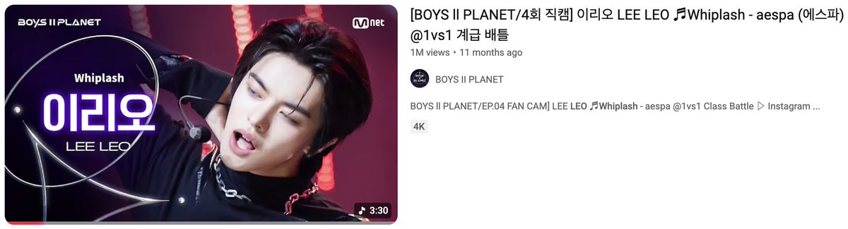 LEOZCHART's tweet photo. #LEO 'Whiplash' B2P Fancam has officially surpassed 1 million views on YouTube, making it Leo's first-ever fancam to reach this milestone.
(https://t.co/8eJHzAPzB2)

LEO WHIPLASH 1M
CONGRATULATIONS LEO https://t.co/gCBxDTIeWM