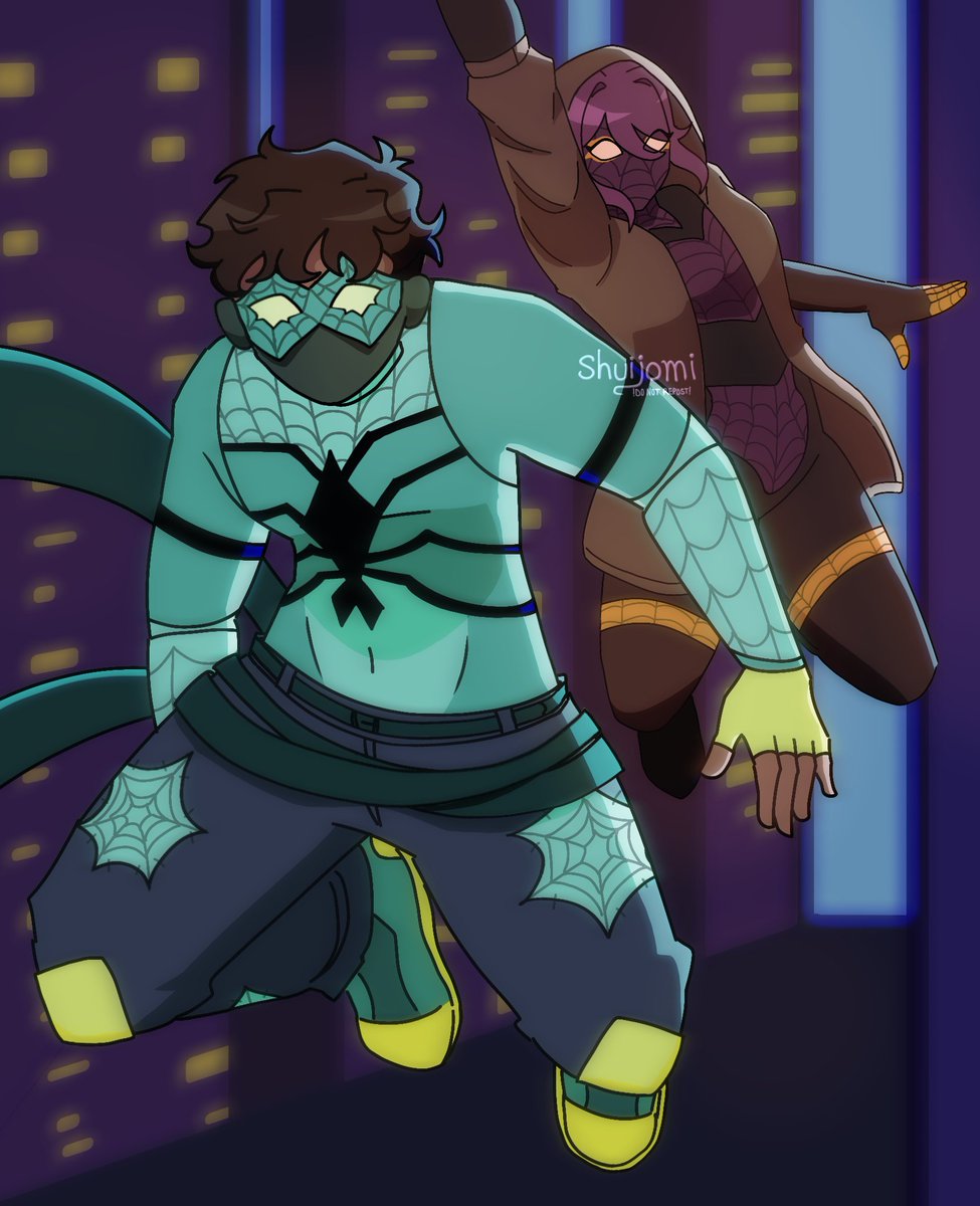 shuijomi's tweet photo. SPIDERSONA ATTACK !! with mine in the back 😋 #TeamMystery https://t.co/tJYmbTLQr5