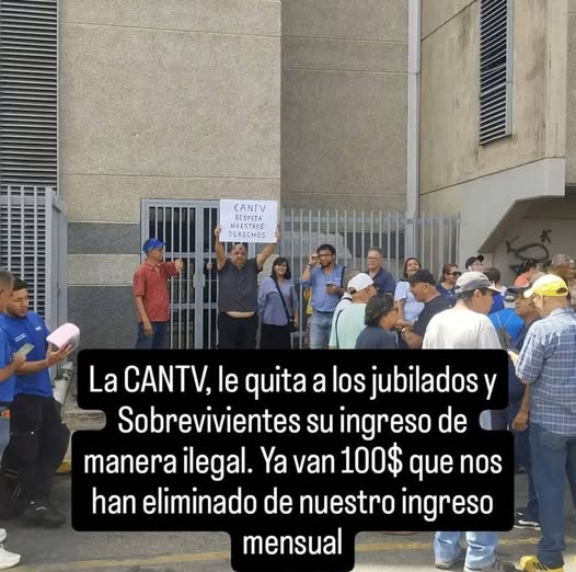 MarcoCeballo's tweet photo. #14Jul Mientras se jacta de generar dividendos millonarios, #CANTV vuelve a aplicar el "pago mocho" de $150 a sus jubilados este #3Jul, robándoles $50 mensuales. ¡La dignidad de la tercera edad se respeta! #RestituyanElBono #JubiladosCantvEnLucha @salaprensaCantv @NTN24 @_Provea https://t.co/la0ObWBaAU