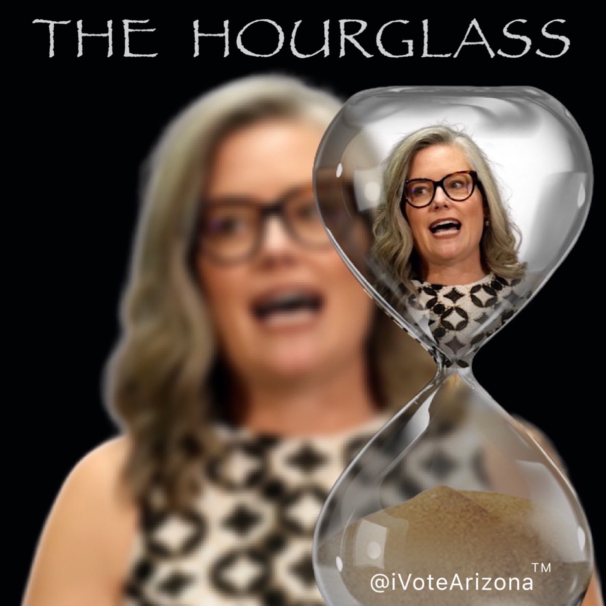 iVoteArizona's tweet photo. The Hobbs Hourglass

The grainy sand is draining from the re-election campaign of @GovernorHobbs, as her public appearances and political policies expose her tiny fragile intellect wrapped in displays of social clumsiness and outright insecurity. Hobbs is a spectacle, exhibiting uncontrollable stress.

She is, as Bob Dylan once wrote, “seeking shelter from the storm.” 

The storm clouds, laced with bright lightening and thunder claps, are beginning to expose Katie’s shallow capacity to articulate and yes, defend her track record as a Governor with a record 500+ vetoes, millions spent in support of Joe Biden’s criminal border policy, failed education, targeted medical bill payoffs, the gleeful insult of pride flags hung from the Executive Building, and a secret investigation into her pay-to-play scheme that delivered hundreds of thousands of dollars to her inaugural fund.

It gets worse, @katiehobbs has become the enemy of Arizona’s parents who have exercised their legal and God-given right to educate their children under ESA, the law in Arizona. She is backing the initiative to destroy funded school choice, and wants the government schools to be the sole authority in educating our children. She would like parents to shut up and dutifully deliver their children to her network of indoctrination centers where they can engage in secret discussions about their sexual identical, hear lectures about how evil America is and ultimately, become brainwashed wards of the state. But parents have rejected Katie’s failed model. To date, nearly 112,000 students have fled Katie’s public school debacle and her response is to back teacher unions who fund her campaign in an effort to destroyed funded parental choice in education. 

She never talks of marriage (one man to one woman), never cheers traditional families, lauds abortion, and avoids any reenforcement of the Judeo-Christian values that have sustained America for 250 years. She never references holy writ, nor dies she call us to prayer. She does, however, orchestrate and choreograph staged appearances with fringe groups representative of her secular humanist world view. She does not respect Arizona’s citizens and its families.

The hourglass has been flipped, we now see Hobbs for who she truly is and what she represents, an evil socialist (some say communist) agenda that will increasingly demand more allegiance from Arizona’s citizens, families, and children.

As the sand drains in her hourglass, Hobbs is shown for what she is, a government elitist who is not obligated to defend her first term on a debate stage with @andybiggs4az.

Hobbs is now realizing that her only hope for reelection is to hide, to mask up, to deceptively choreograph who she is and what she has done to Arizona, and above all, never debate in public.

On November 3, 2026, the last few grains of sand will drain from her hourglass as she is unseated as Arizona’s Governor, replaced by Andy Biggs who will immediately set about restoring the state to its greatness, its values, and to a government that won’t insult and betray us.

Biggs will cut bureaucracy, red tape, and taxes. He will, I believe, show respect for citizens, families, children, and the sacredness of life. He will deliver us from the tyranny imposed upon us by Katie Hobbs.

The hourglass has been turned over. Vote!