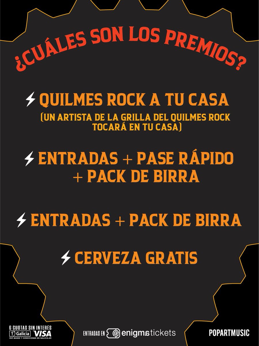 QuilmesRock's tweet photo. Hablen ahora o callen hasta el festival 🍺🤘

Es fácil opinar cuando la grilla ya está anunciada. El desafío es hacerlo antes.

Armá tu Prode en https://t.co/jtRvdFJEu9, elegí tus 10 artistas y compartí tu predicción.

🏆🇦🇷 Hay premios para quienes más aciertos sumen https://t.co/FSe1l2t13e