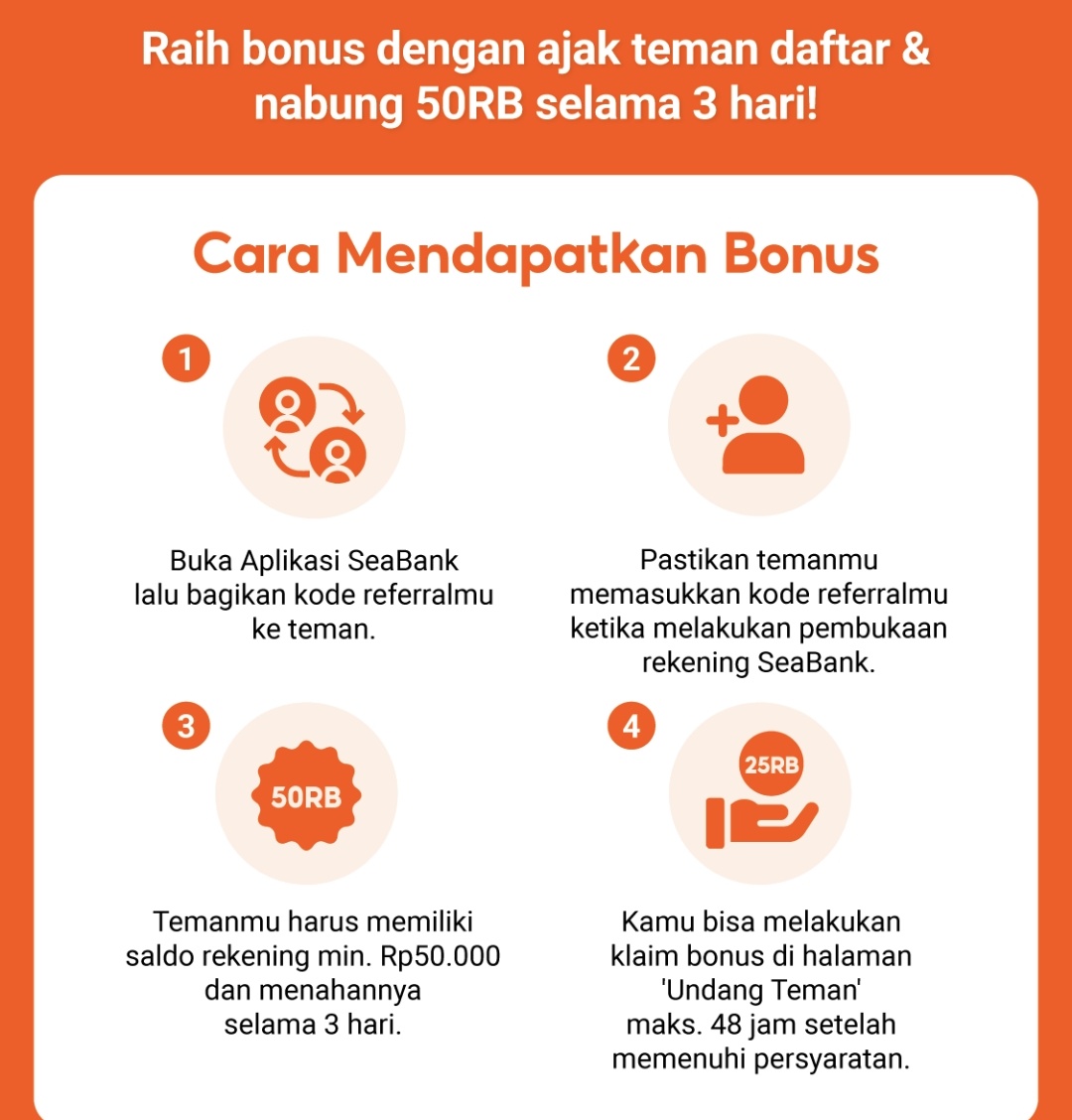 ininanadisini's tweet photo. KODE REFERRAL SEABANK
KODE : NHM292
nabung 50k 3 hari dapet bonus saldo 10k
ada kuota gratis transfer antarbank juga 100x sebulan, lumayaann
#kodereferral #referralseabank #seabank #referral #koderef https://t.co/ZyyWIFJxzt