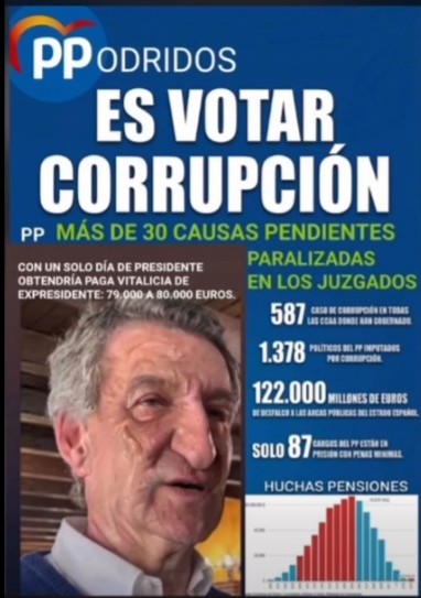 FidelSolo1's tweet photo. @ppopular Sois un partido de sinvergüenzas corruptos y mangantes, sois el único partido que ha sido condenado por corrupción en España, tres veces. https://t.co/Xi5VAdqfGE