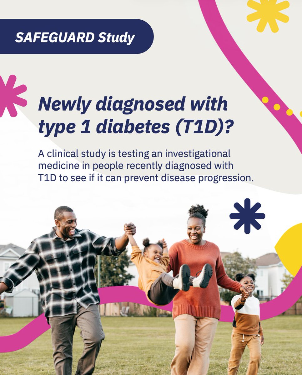 SABBantibody's tweet photo. A clinical study is now enrolling people with newly diagnosed type 1 diabetes (T1D). Find out more about the SAFEGUARD clinical study and see if you are eligible to participate: https://t.co/zq1n0k6p2l https://t.co/q4rE1nNhGa