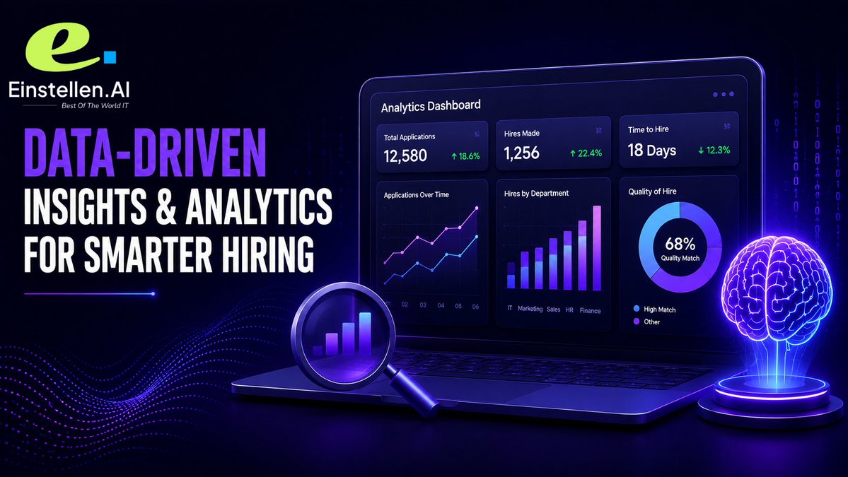 EinstellenAI's tweet photo. Smarter hiring starts with better data.
Read the full blog: https://t.co/xBIWpiG7Ey
#AIHiring #RecruitmentTechnology #DataDrivenHiring #HRTech #SmartHiring #EinstellenAI https://t.co/bZN5XB4aO1