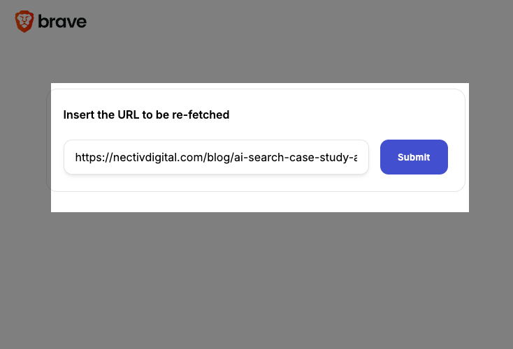 chris_nectiv's tweet photo. Technical SEO Tip: Claude uses Brave as the primary search engine. 

If you want your content indexed faster by Brave, you can use their "Submit URL" tool https://t.co/epQvJ28svW
