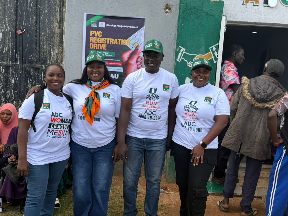Bhinumhar001's tweet photo. RiseUp Nija Plateau State on PVC registration drive across the state starting from Jos South.

#RiseUpNija
#AdcNigeria
#Atiku2027 https://t.co/h7dBrIMMG9