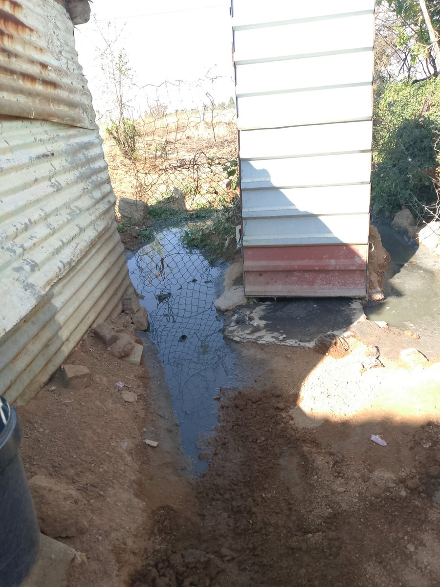 eleanom's tweet photo. @CityTshwane Hazardous Wastes from blocked pipe creating host of health risks for our elderly residents
Our elderly neighbour just got discharged from hospital from this waste blocked drains in her yard her house is 
Stand 3814 BLOCK L  Soshanguve, 3813-16 all affected please help 
#outbreak https://t.co/7Uv4rBb9Di