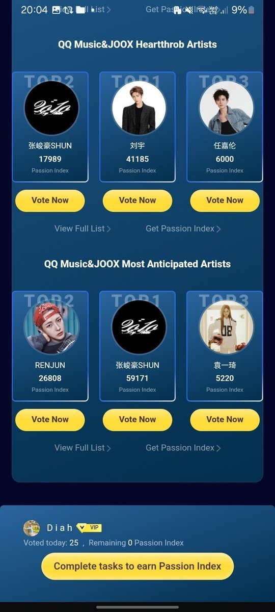 MMblue23's tweet photo. ITS TIME TO VOTE FOR RENJUN ON JOOX ‼️

1. Masuk aplikasi
2. Klik "Vote for your favorites" di tab for you
3. Complete task to earn passion index (bisa redeem koin yang dikumpulkan, klik "redeem passion index with coin" [200 koin = 1 passion index]) 
4. Klik Vote Now

Link :  https://t.co/UENPzI2CQr