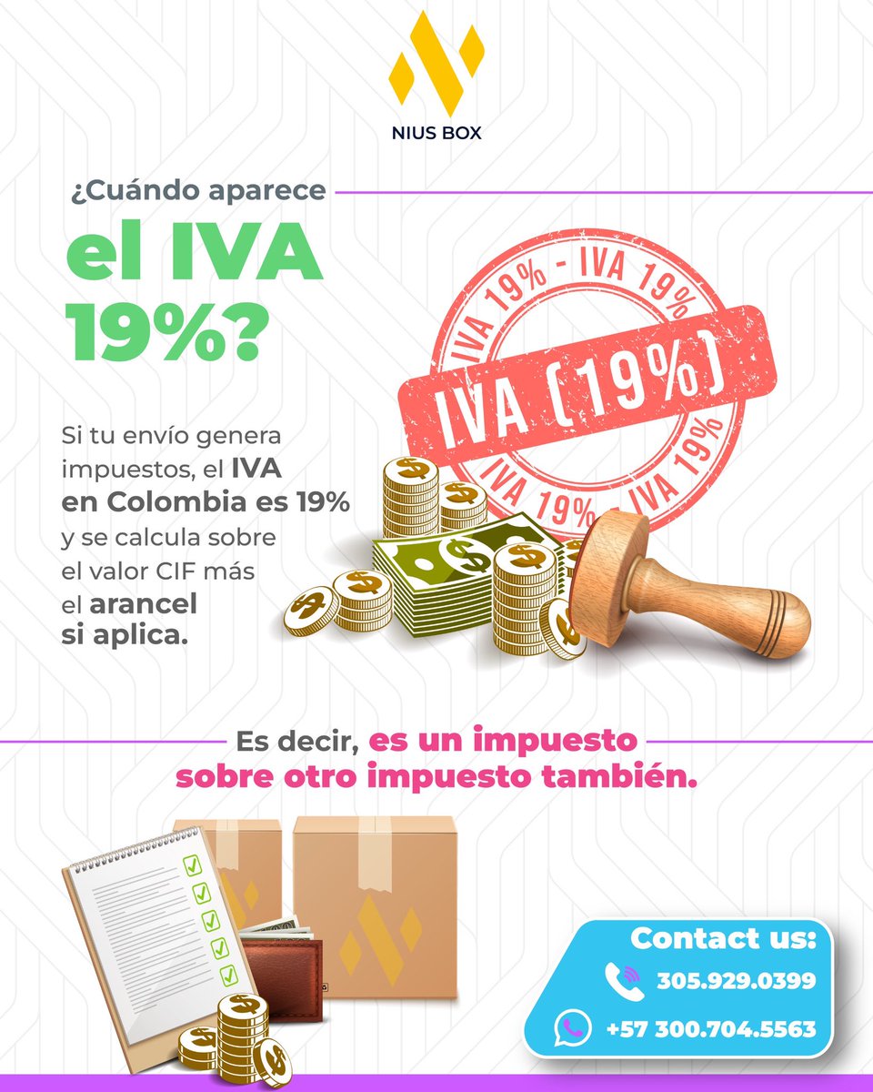 NiusGroup's tweet photo. Conocer cómo se liquidan los impuestos te ayuda a evitar sorpresas y a planificar mejor tus importaciones.
¿Aún no tienes casillero?
Ábrelo gratis aquí ⬇️
🔗 https://t.co/tpNpVrV27U
📞 +1 305 929 0399 | +57 300 704 5563
.
.
.
#USA #Casilleros #Colombia #EnvíosUSA https://t.co/tMTgvTpstj