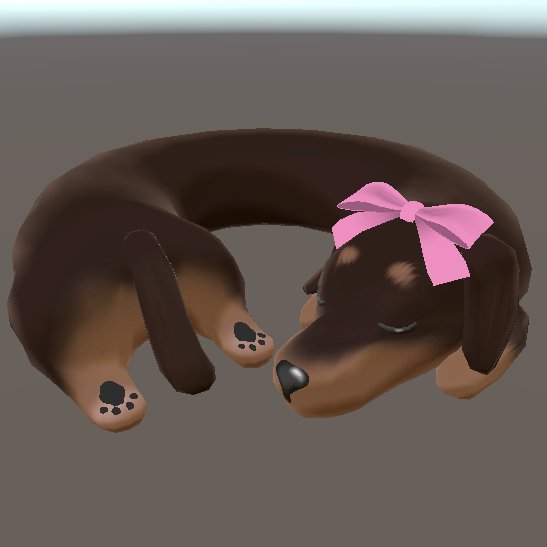 hatenadoll's tweet photo. トップハット犬とおリボン犬です　#HatenaWIP #VRChat https://t.co/C2RCeeFKbs