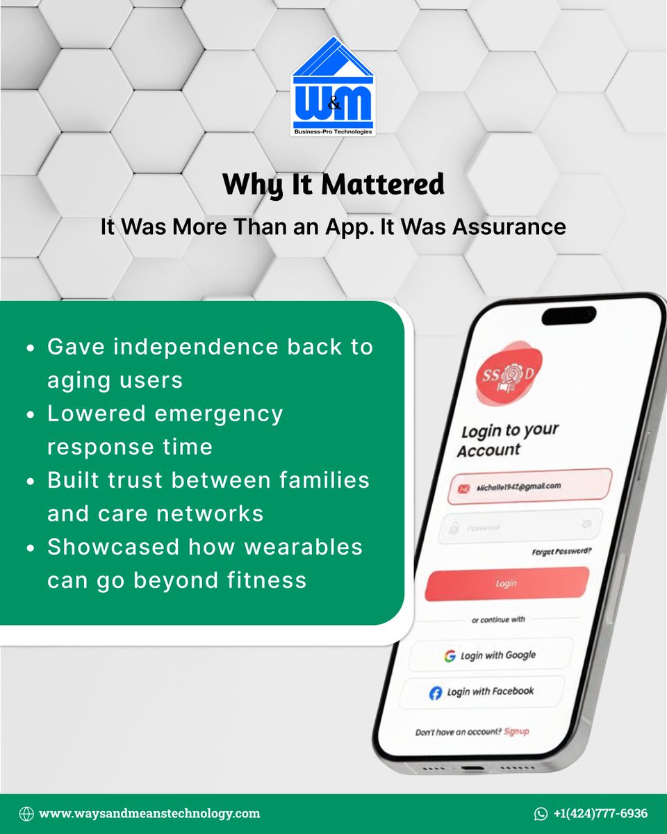 WMTechnology's tweet photo. Tap. Alert. Save lives.
We built a wearable app that protects seniors with one-touch emergency alerts.
#WMTechnology #WearableApp #HealthTech https://t.co/RuEcJ1eYyS
