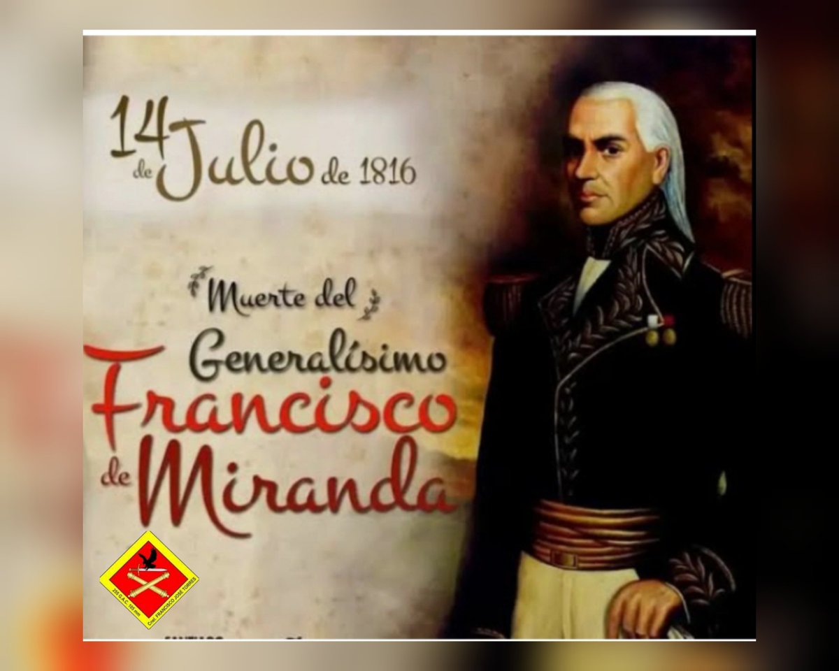 255GACTorre's tweet photo. Francisco de Miranda falleció a los 66 años el 14 de julio de 1816 en la prisión del arsenal de La Carraca en Cádiz, España, a causa de un accidente cerebrovascular mientras planificaba un escape. Tras su muerte en la enfermería del penal, su cuerpo fue arrojado a una fosa común. https://t.co/TB7CBnEnst