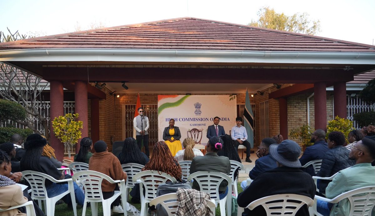 hcigaborone's tweet photo. The High Commission of India, Gaborone, organised a pre-departure orientation programme for the second batch of 31 Batswana students selected under the Indian Council for Cultural Relations (ICCR) Scholarship Programme for the academic year 2026–27 at India House on 13 July 2026.

Addressing the students, the High Commissioner congratulated the ICCR scholars on their selection and wished them success in their academic journey in India. He highlighted the importance of education as a key pillar of the India–Botswana partnership and encouraged the students to make the most of the academic, cultural and personal experiences that await them in India.

As part of the orientation programme, seven ICCR alumni from Botswana shared their experiences of studying in India and mentored the selected students in small groups of 4–5 participants. The interactive sessions provided the students with practical insights into university life, accommodation, daily living, academic expectations, cultural adaptation and other aspects of their upcoming journey.

The High Commission remains committed to supporting young Batswana students and strengthening the strong people-to-people connect between India and Botswana through educational cooperation.

The High Commission wishes all ICCR scholars a safe journey and a rewarding experience in India. We look forward to welcoming them back as future professionals and ambassadors of the enduring friendship between India and Botswana.

@followers 
@MEAIndia 
@PMOIndia 
@iccr_hq 
@BWPresidency 
@BWGovernment