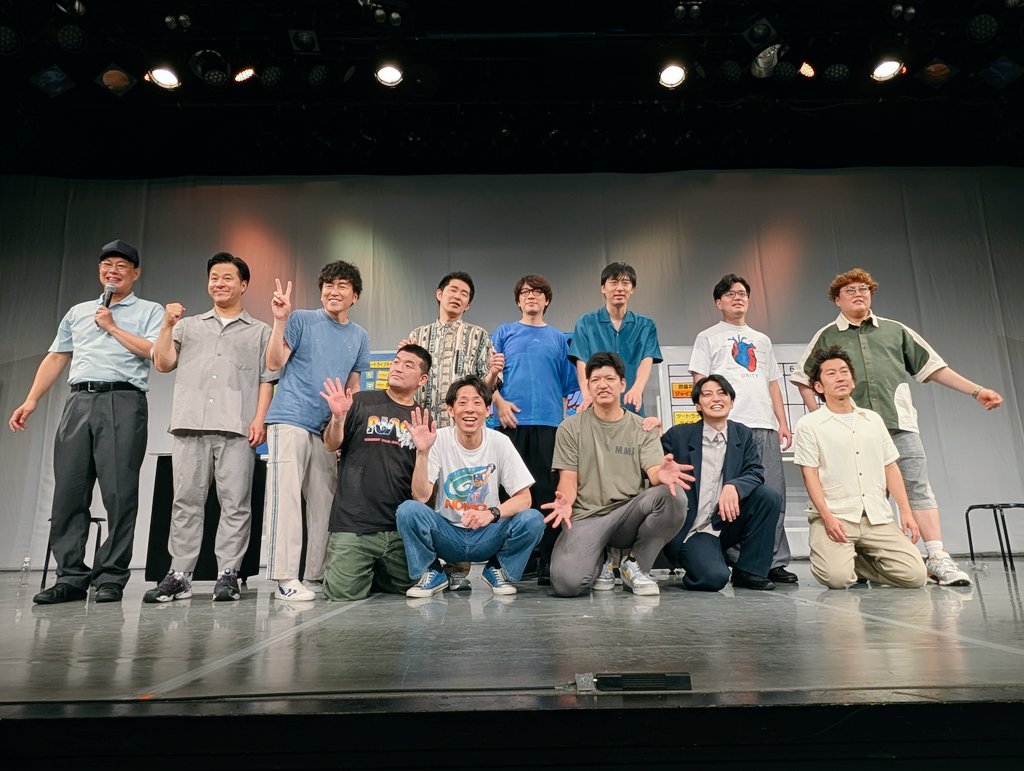 yukip's tweet photo. 大喜利ベースボールめっちゃくちゃ面白かった！野球と大喜利の掛け合わせという作り込みが秀逸。最前ドセンで楽しかった！いごしょーさんや永見くんは間近で見るとカッコいいな〜スタイルもいいし！顔色どんどん悪なる阪本くんに盗塁しまくる周平魂に離婚の実体験発表しただけの伊織くんwまた見たい！ https://t.co/OBZa22wfRs