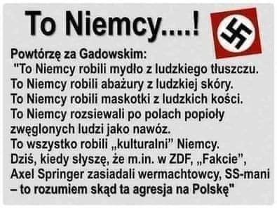 Bezimiennybo's tweet photo. Polska to nie tylko teren to Polacy których nie można obrazić
Nazisci mają problem.
Polacy to ludzie a EU wspiera Nazistów https://t.co/MOBdNu4KnB