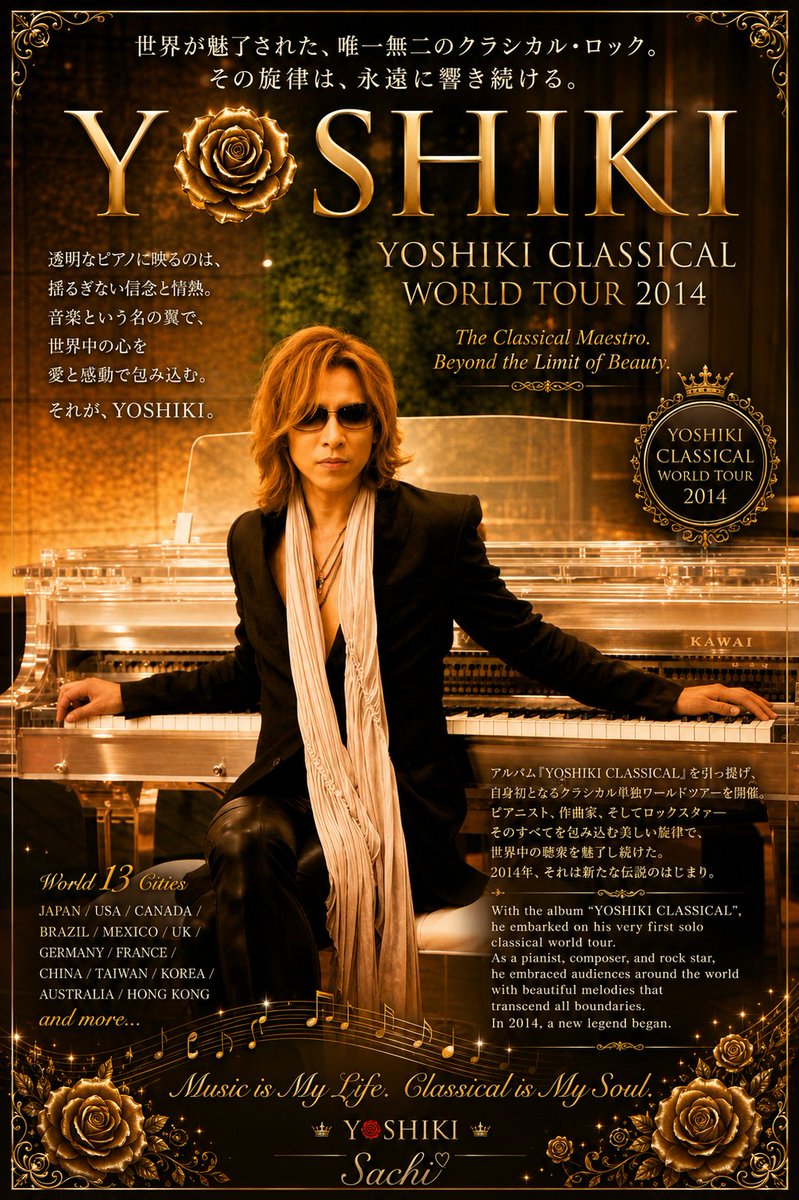 世界を感動で包んだ偉大な足跡を美しく回顧する 『YOSHIKI CLASSICAL
