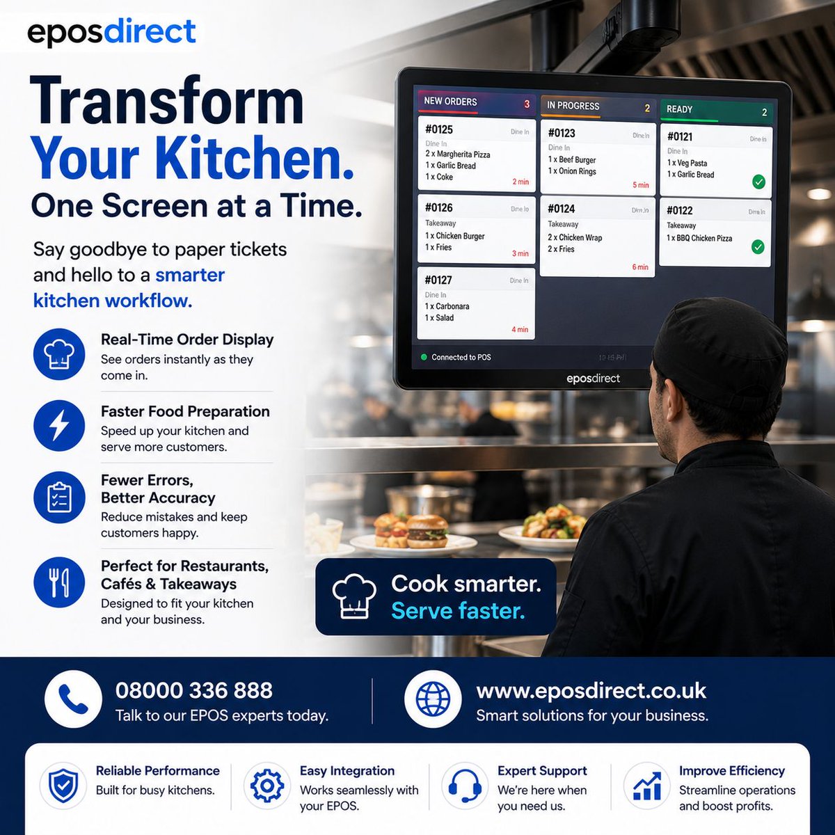 eposdirect's tweet photo. Transform Your Kitchen. One Screen at a Time.
Say goodbye to paper tickets.
⚡ Real-Time Order Display
🍽️ Faster Food Preparation
📋 Better Accuracy
📞 08000 336 888
🌐 https://t.co/g3OwuCZxIg
#KDS #RestaurantPOS #EPOSDirect #Kitchen #HospitalityTech #KitchenDisplaySystem https://t.co/DeWSLBnVuC