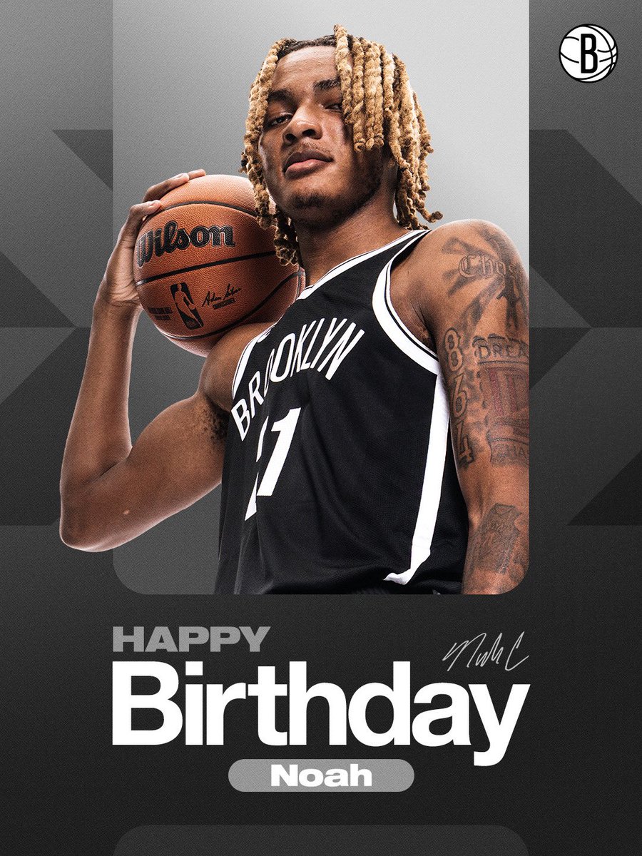 BrooklynNets's tweet photo. HBD @NoahClowney! 🎉 https://t.co/wYFtfD9Fz8