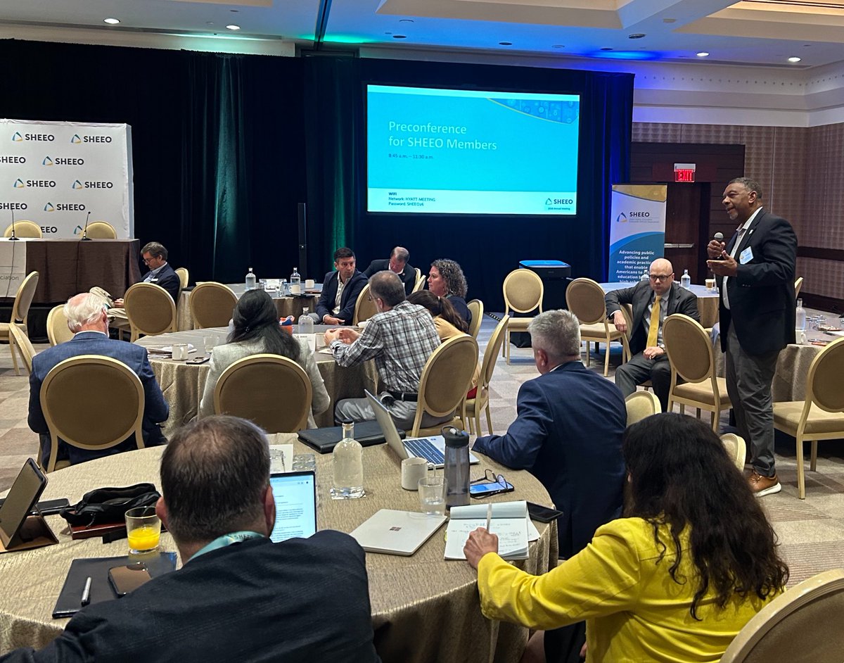 SHEEOed's tweet photo. We are in Washington, D.C., for our 2026 Annual Meeting with our state executive officers. We’re kicking off our pre-conference this morning with candid state discussions on varied issues and initiatives happening across the country. https://t.co/rnCNdqUCxz