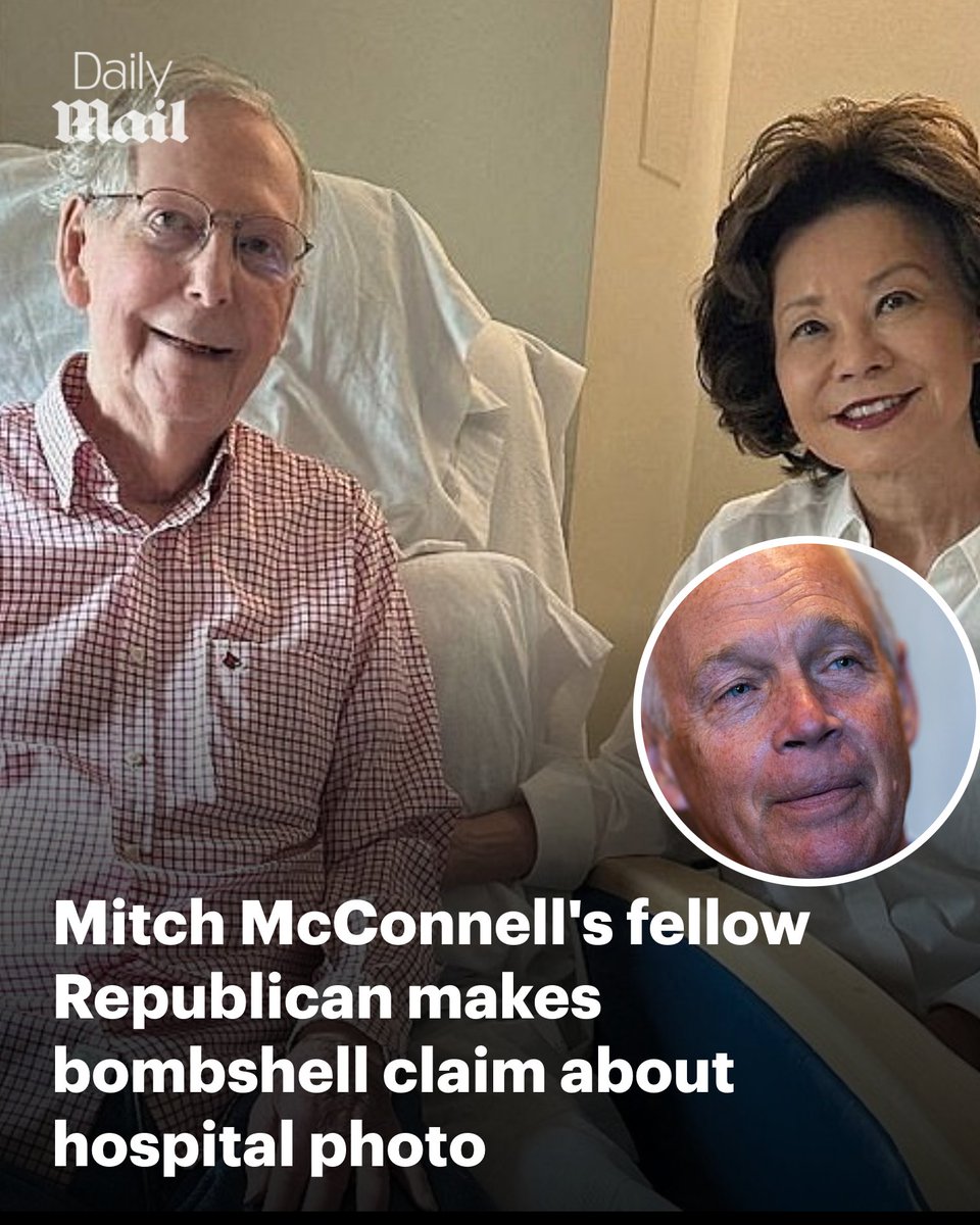 Daily_MailUS's tweet photo. The photo released to settle questions about Mitch McConnell's health is not current, a senior Republican senator said https://t.co/mMMtsL97Wy 🔗 https://t.co/LwuPhcTdPO