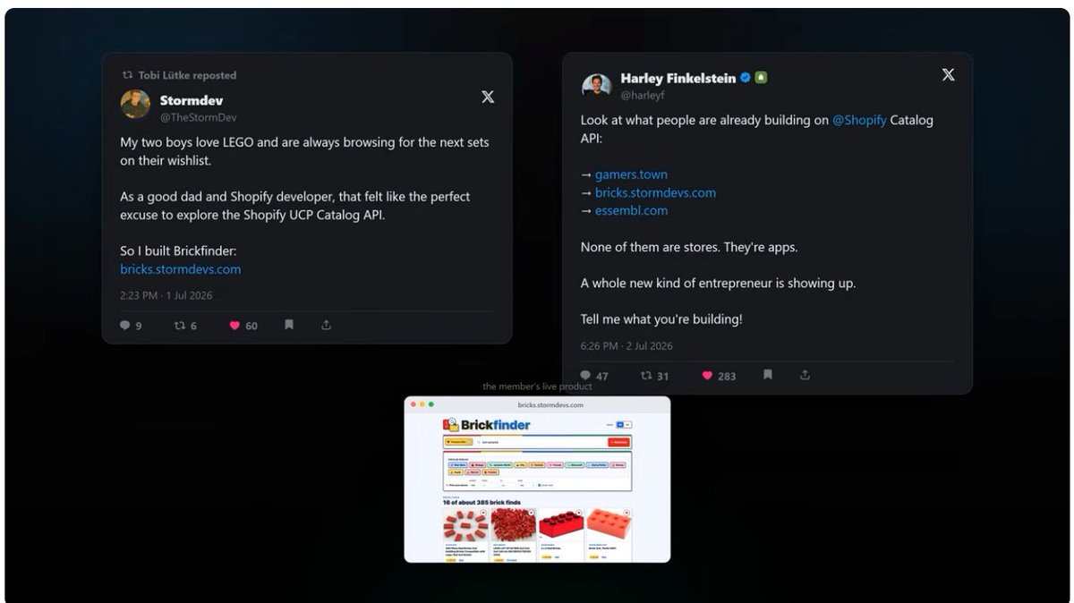 TheStormDev's tweet photo. My little tool just got featured in a @Coding_with_Jan video 🤯

https://t.co/tgBgvCTqgc 

When I started learning Shopify development, I was watching Jan’s videos. Now something I built is featured in one of them. Honestly, this feels like a life goal achieved.

I joined his AI Developer Bootcamp community in April, and it’s genuinely the best community I could have imagined. 

It feels like I’m learning faster, building more, and achieving 10x as much in the same amount of time.
