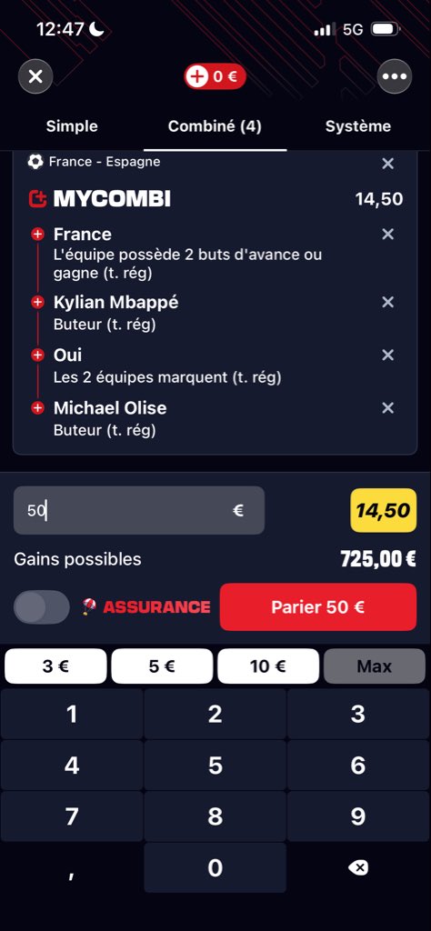ThuetHugo's tweet photo. @Betclic Termi06 
Le pari que je poserai avec les freebets : 

 #FreebetsBetclic https://t.co/rHeqQXLoZD
