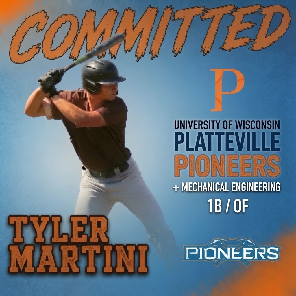 tmartini25_2024's tweet photo. I am excited to announce that I will be continuing my athletic and academic career at UW-Platteville. I’d like to thank my family and friends for supporting me along the way. Special thanks to @CoachAidanWoj and @KLeigvold for the opportunity. 

@UWPlattBaseball #RollNeers! ⚾️ ⛏️ https://t.co/uWy1WSbYl3
