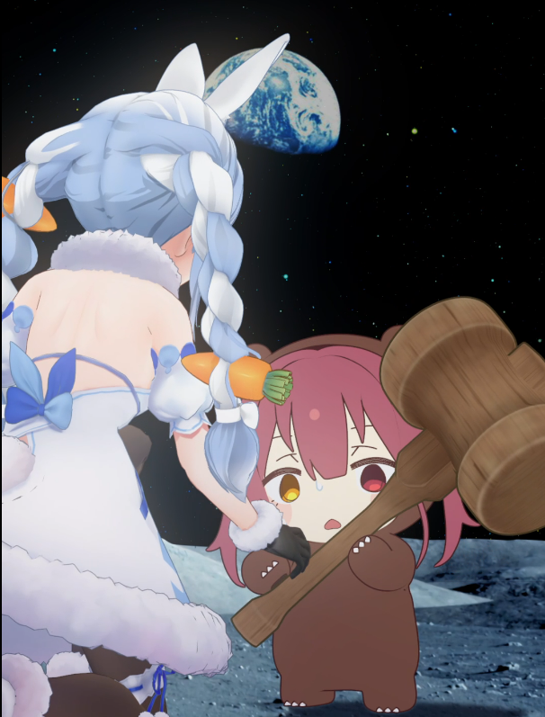 houshoumarine's tweet photo. クマリンが月で出会ったのは…🐰🐻
https://t.co/TLuGIHWqU1 https://t.co/fW0w1IBJYH
