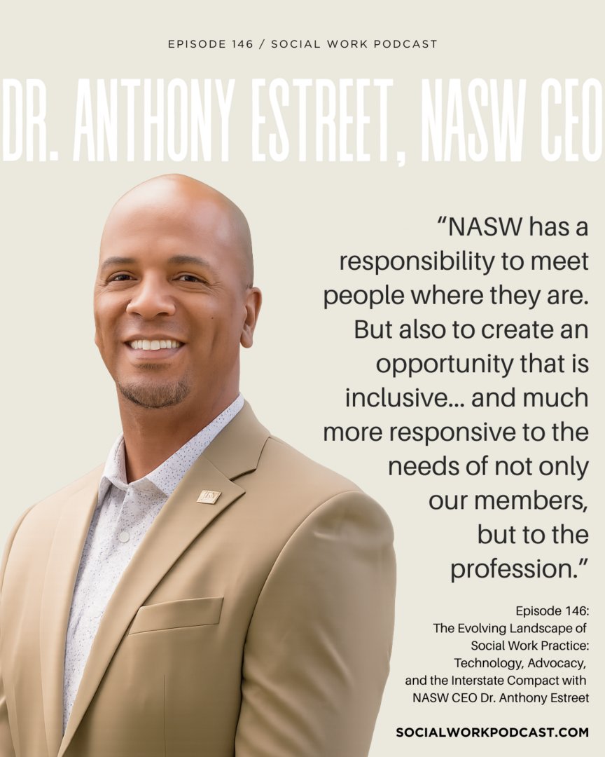 socworkpodcast's tweet photo. Episode 146. The Evolving Landscape of Social Work Practice: Technology, Advocacy, and the Interstate Compact with @NASW
CEO Dr. Anthony Estreet.
https://t.co/yPT8JuuNCv
#SWTech #socialworker #NASW https://t.co/kyTUfTZl93