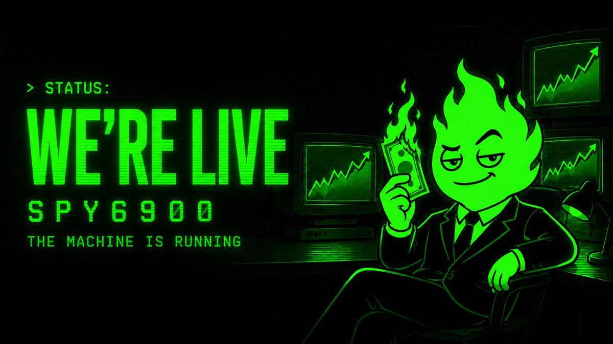 SPY6900_RH's tweet photo. $SPY6900 IS LIVE on @flapdotsh 🔥

The vault is funded. The machine is running.

3% tax → 3× long SPY on @Lighter_xyz → buyback & burn, every 8 hours, forever. No wallet in the middle — the contract owns the account.

CA: 0x61d13e4dbdfd528735f386e76a49acae5db87777

Live position, burns, receipts: https://t.co/b9wXfhUELb

The only CA we will ever post is this one and the one on the site. Verify before you buy.