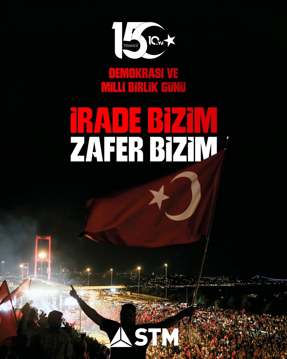 STMDefence's tweet photo. Bir milletin iradesi, en büyük gücüdür!

15 Temmuz Demokrasi ve Milli Birlik Günü'nde, vatanımızı ve demokrasimizi korumak için fedakârlık gösteren tüm kahramanlarımızı saygıyla anıyoruz. 🇹🇷 https://t.co/5pY2KT4twx
