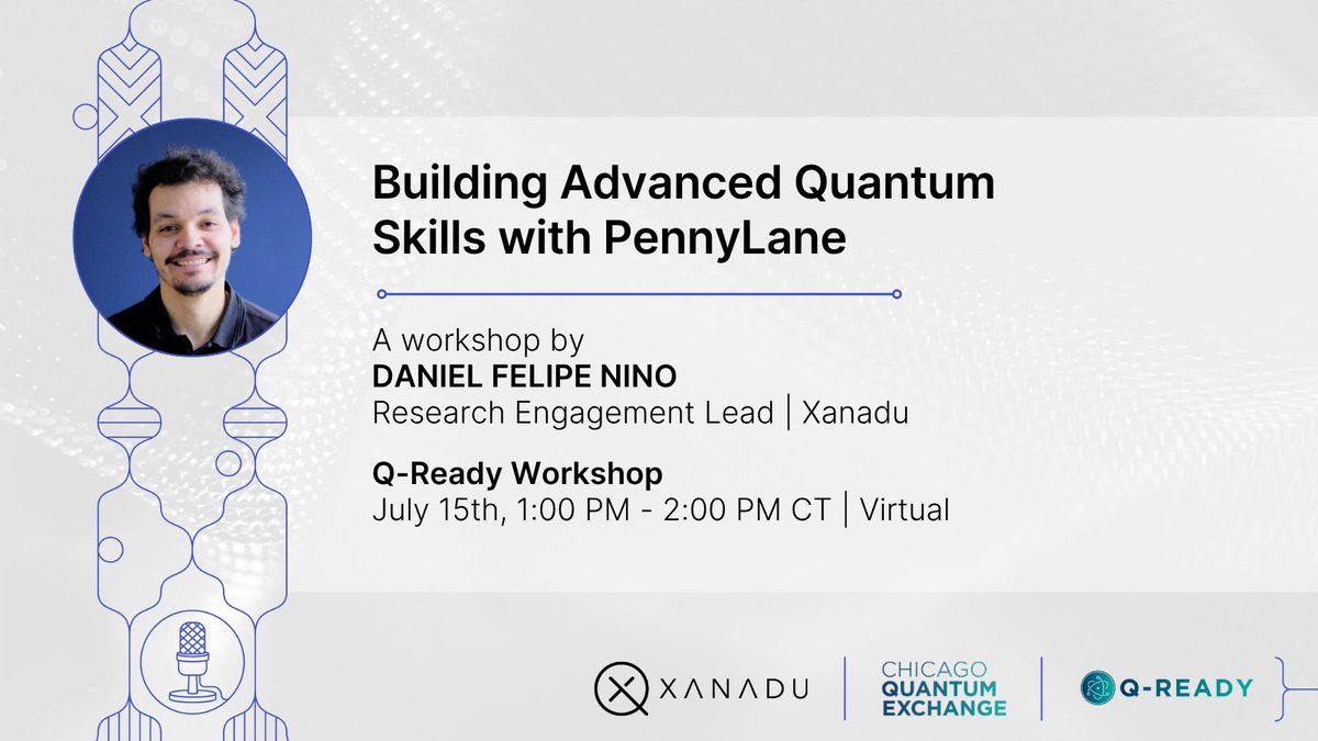 We’re keeping the momentum going at Chicago Quantum Exchange (@​ChicagoQuantum)'s Q-Ready Workshop.

Daniel Felipe Nino is back on July 15th to lead a hands-on 