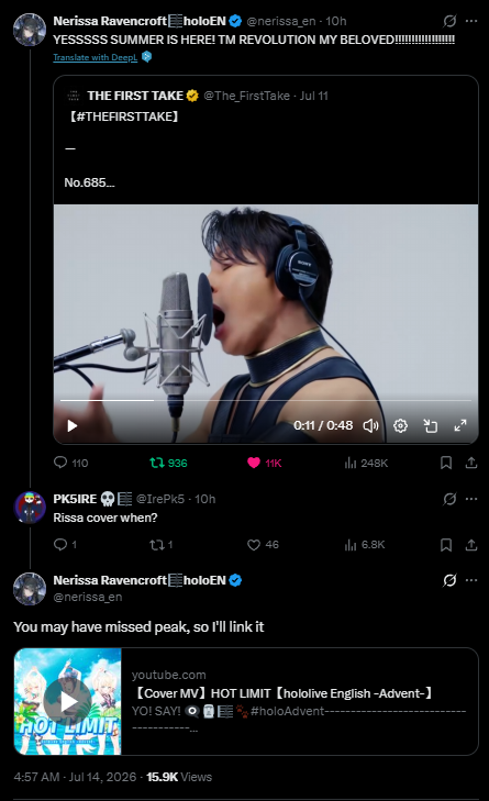 weakestholofans's tweet photo. Sometimes i feel like this might be the reason why music views are down in Hololive altogether because fans really dont listen to music that much as they used to or arent exposed to the newly released music ? https://t.co/9qRSSCmPDZ