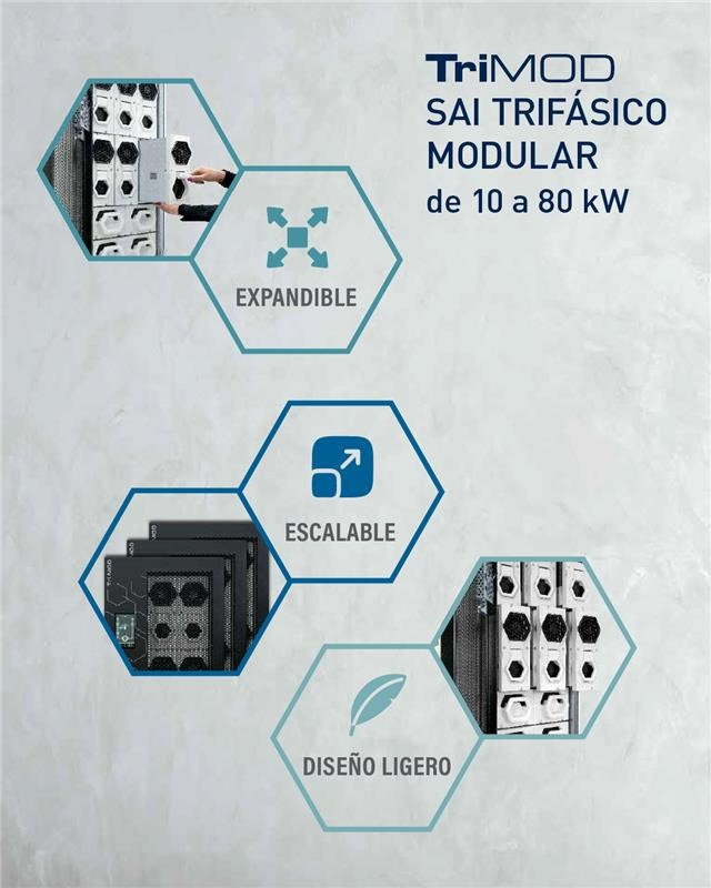 LegrandGroupES's tweet photo. El nuevo SAI TriMOD está basado en módulos de potencia monofásicos, permite gestionar la energía de forma más eficiente y ajustarse a la demanda real de cada instalación. https://t.co/AA1MOoUuDM