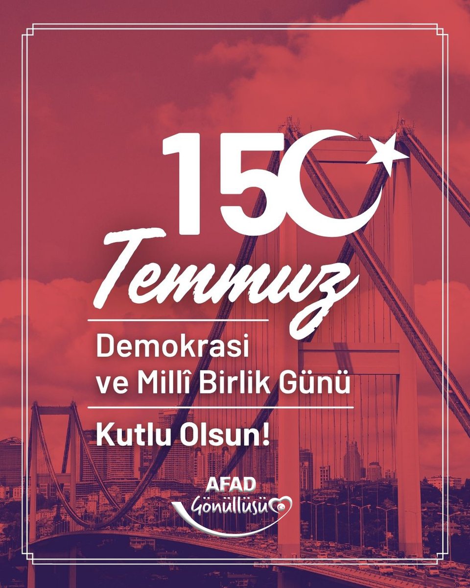AFAD_gonullu's tweet photo. Şehitlerimizi rahmetle, gazilerimizi minnetle anıyoruz. Milletimizin 15 Temmuz Demokrasi ve Milli İrade Günü kutlu olsun. 
#15Temmuz #afad #afadgönüllüsü https://t.co/mauW7Gj8H4