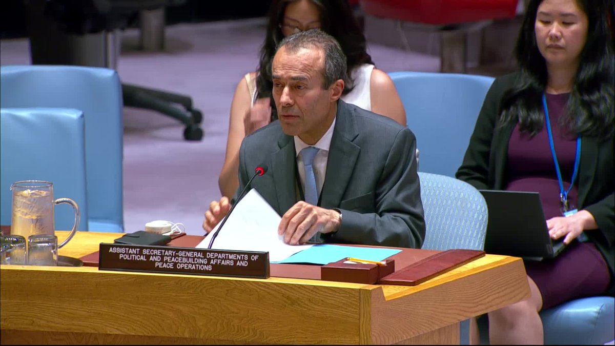 UNWebTV's tweet photo. UN Assistant Secretary-General Khaled Khiari warned that unilateral measures “will not bring Yemen closer to peace” and “risk entrenching divisions, accelerating fragmentation and heightening the danger of renewed escalation and military confrontation.” https://t.co/0t4Jfcwd9P