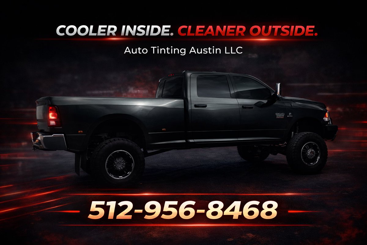 AutoTintingATX's tweet photo. Escape the Sun, Embrace the Shade - Keeping you Cool in a World of Heat.
Auto Tinting Austin LLC 
512-956-TINT
 https://t.co/GA9yPxA7P7
 1601 Bench Mark Dr., STE C
 Austin, TX 78728
 #Austin #AustinTX #ATX
❤ and Share to Receive $10 OFF https://t.co/Hzon05QWQm