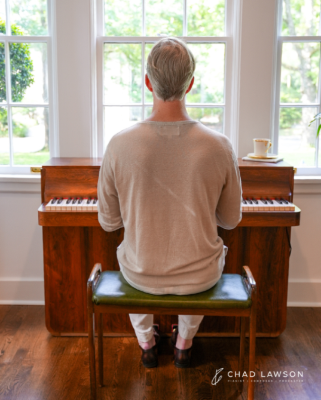 chadlawson's tweet photo. 3 hidden details from the Held by Evening (Solo Piano) music video:

1) The writing desk belonged to my father.
2) The vase was passed down through Barbara's family.
3) Every frame was designed the way the music was written—simple, uncluttered, and full of space to breathe. https://t.co/aRIeWTnqyc