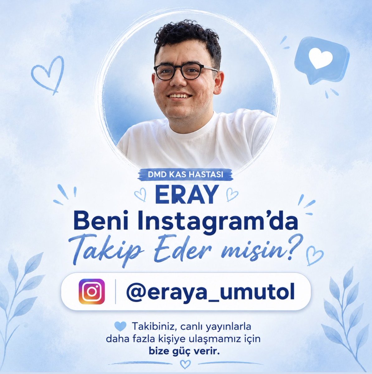 dmderay80's tweet photo. Ailesi, sabah akşam onu ilacına ulaştırabilmek için mücadele ediyor. Canlı yayınlarla sesini daha fazla kişiye duyurmaya çalışıyor. Bizim yapabileceğimiz en kolay destek ise sadece takip etmek. 🤍

#dmd #DMDiçinAdımAtın #dua #SONDAKİKA #salı #Fenerbahçe https://t.co/u3kH94Kl39