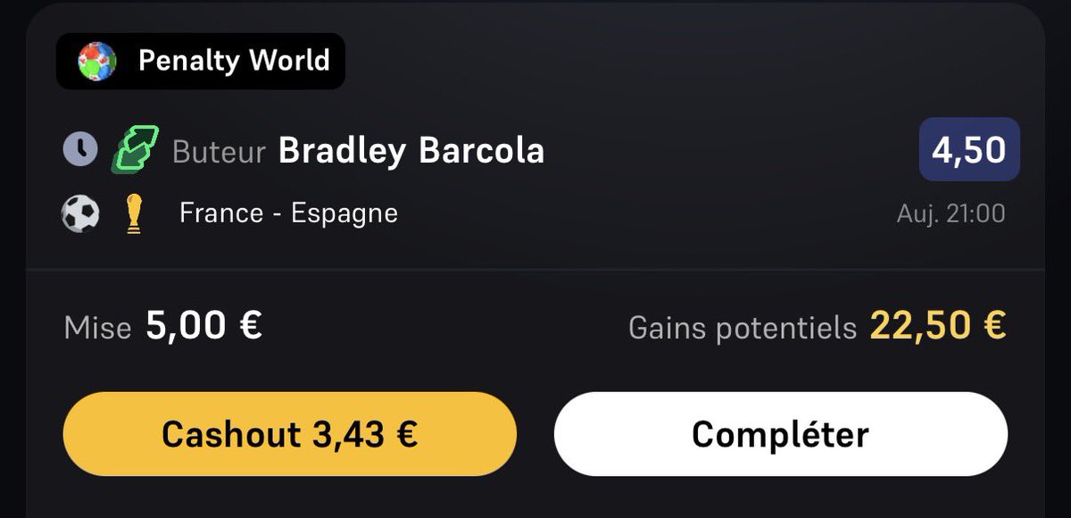 DonkeyPronos's tweet photo. #FIFAWorldCup 🌍
🇫🇷 France 🆚 Espagne 🇪🇸 

Fun 

🎯 Mbappé passeur @ 5.00
🎯 Barcola buteur @ 4.50
🎯 Rabiot buteur @ 8.00
🎯 France but de la tête @ 3.90

Mbappé c’est 3 pd sur 3 confrontations face à l’Espagne ! 🌰
Barcola annoncé titulaire à la place de Doué !

#TeamParieur https://t.co/m6DGgOnui4