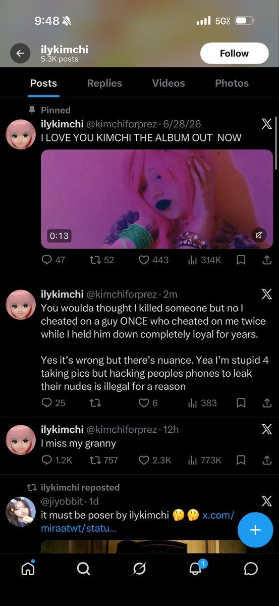UFoolie's tweet photo. Why ilykimchi delete her post lmaooooo maybe he cheated but when a girl cheats it’s different and she had nut on her face like https://t.co/R1j83hqSlq